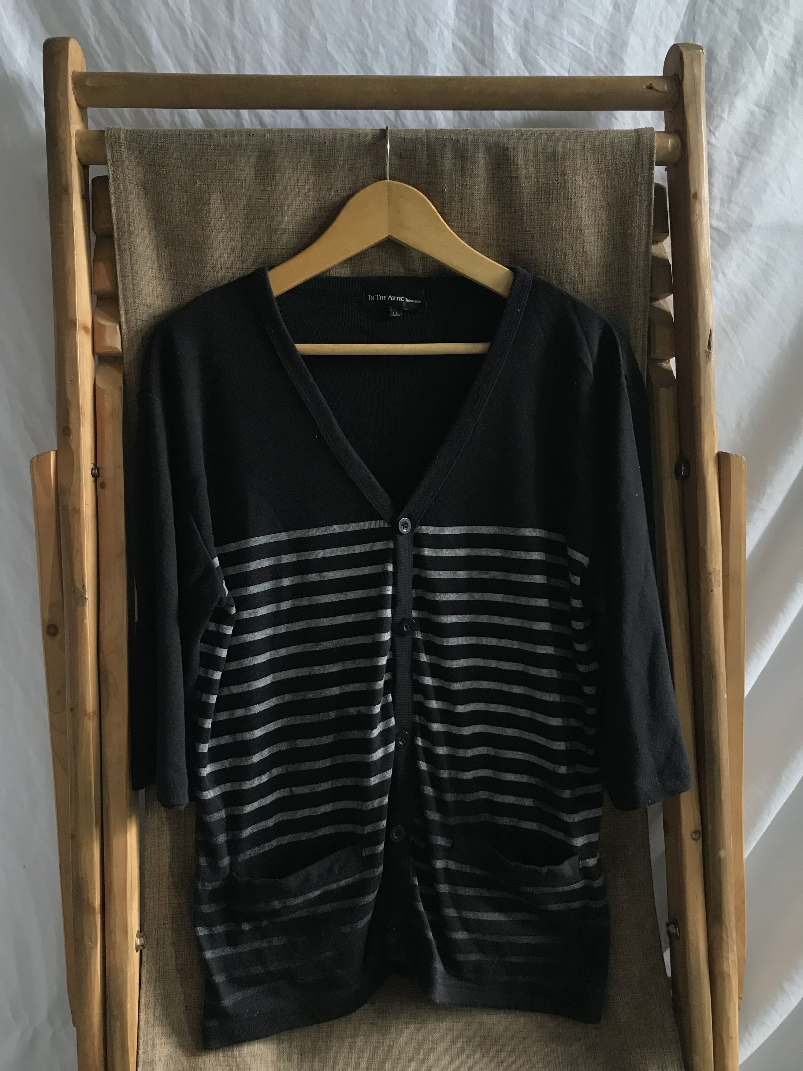 In The Attic In The Attic Homme Striped Grunge Cardigan Size US L / EU 52-54 / 3 - 1 Thumbnail