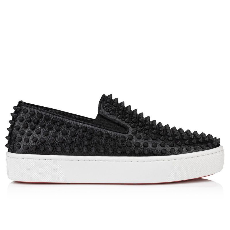 Christian Louboutin oc11z0126 Spike Boat in Black Size US 11 / EU 44 - 2 Thumbnail