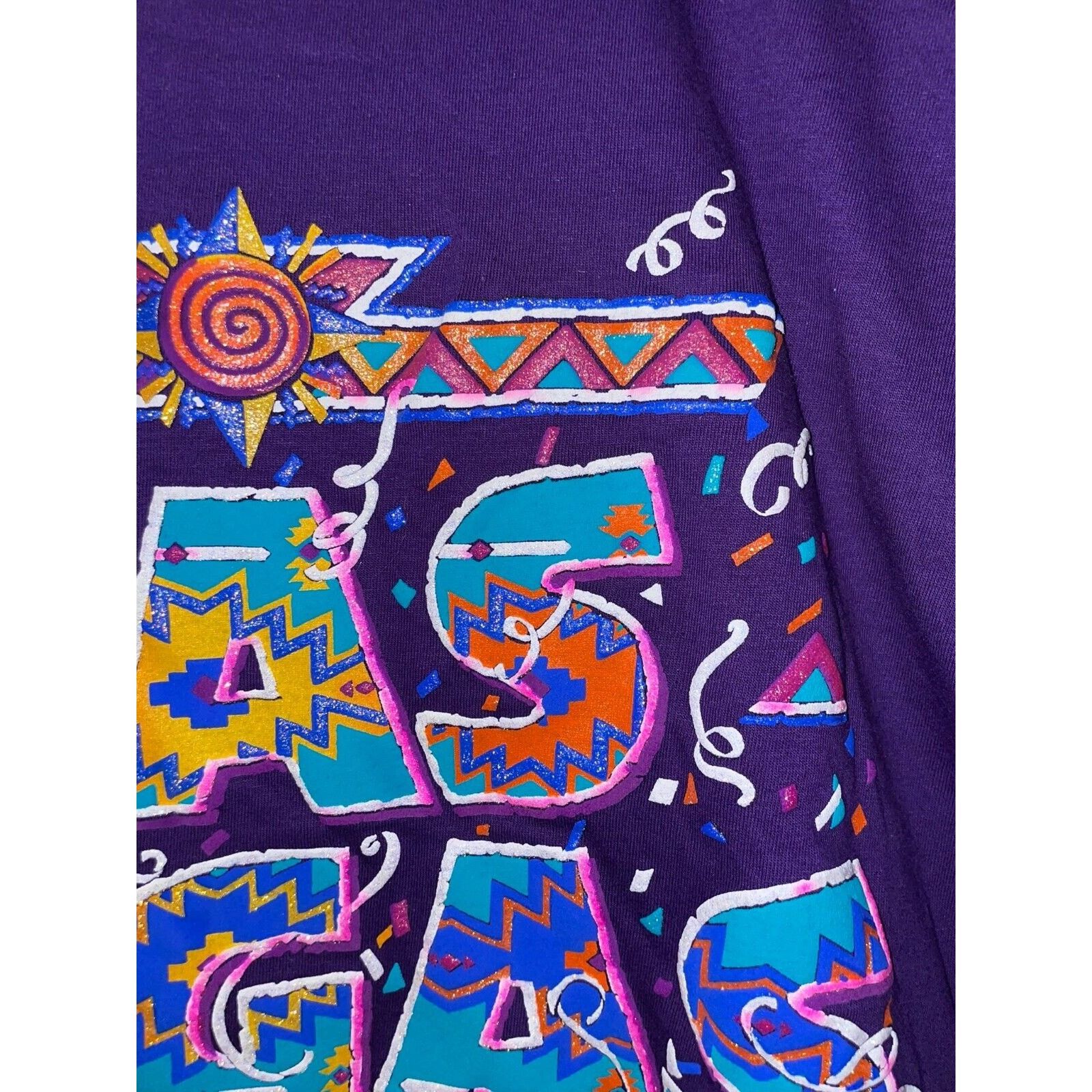 Jerzees Vintage Las Vegas Shirt Native American Tee VTG 90s Large Size US L / EU 52-54 / 3 - 6 Thumbnail