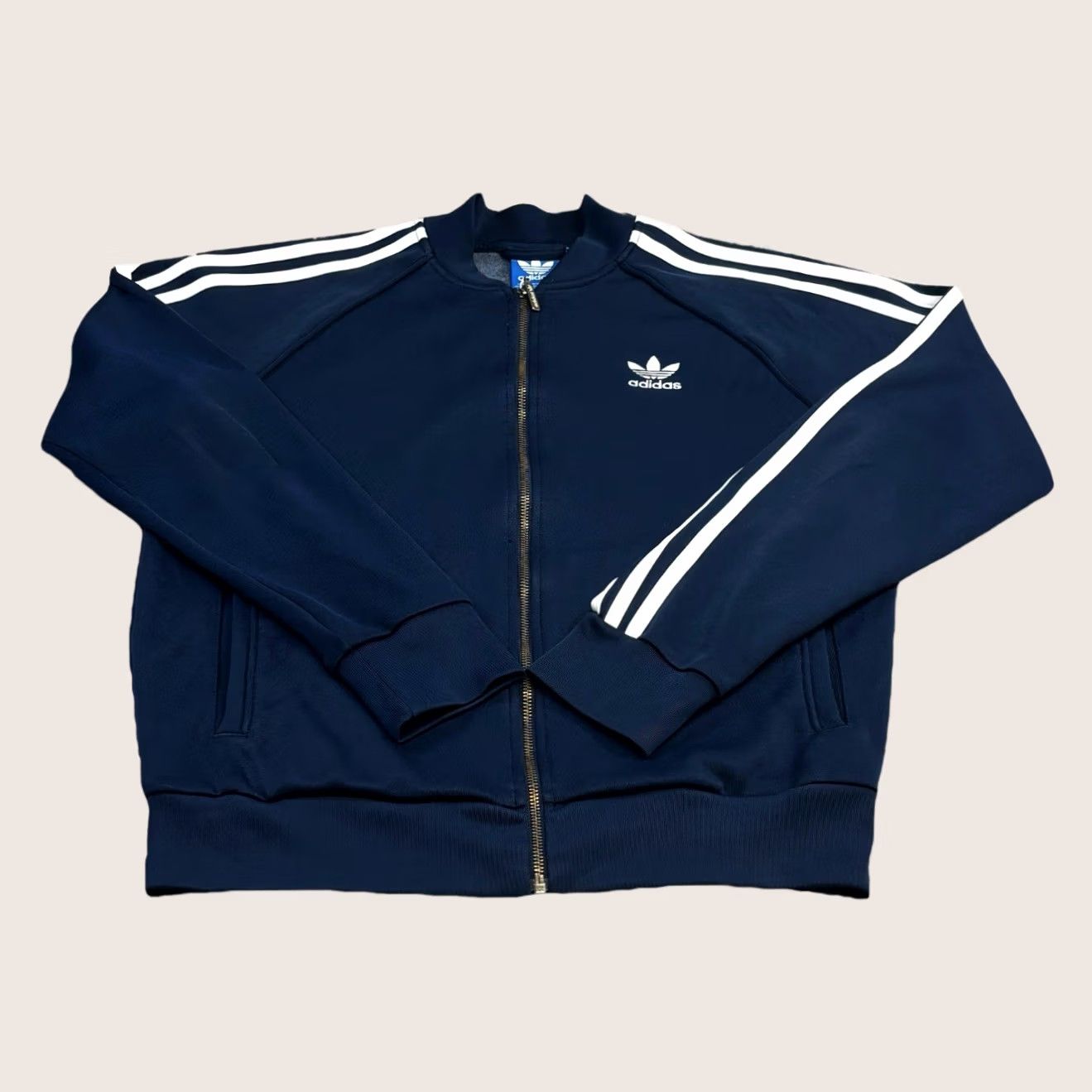 Adidas adidas Originals Superstar Track Jacket mens Medium Navy 2015 Used Zip Up Size US M / EU 48-50 / 2 - 1 Thumbnail