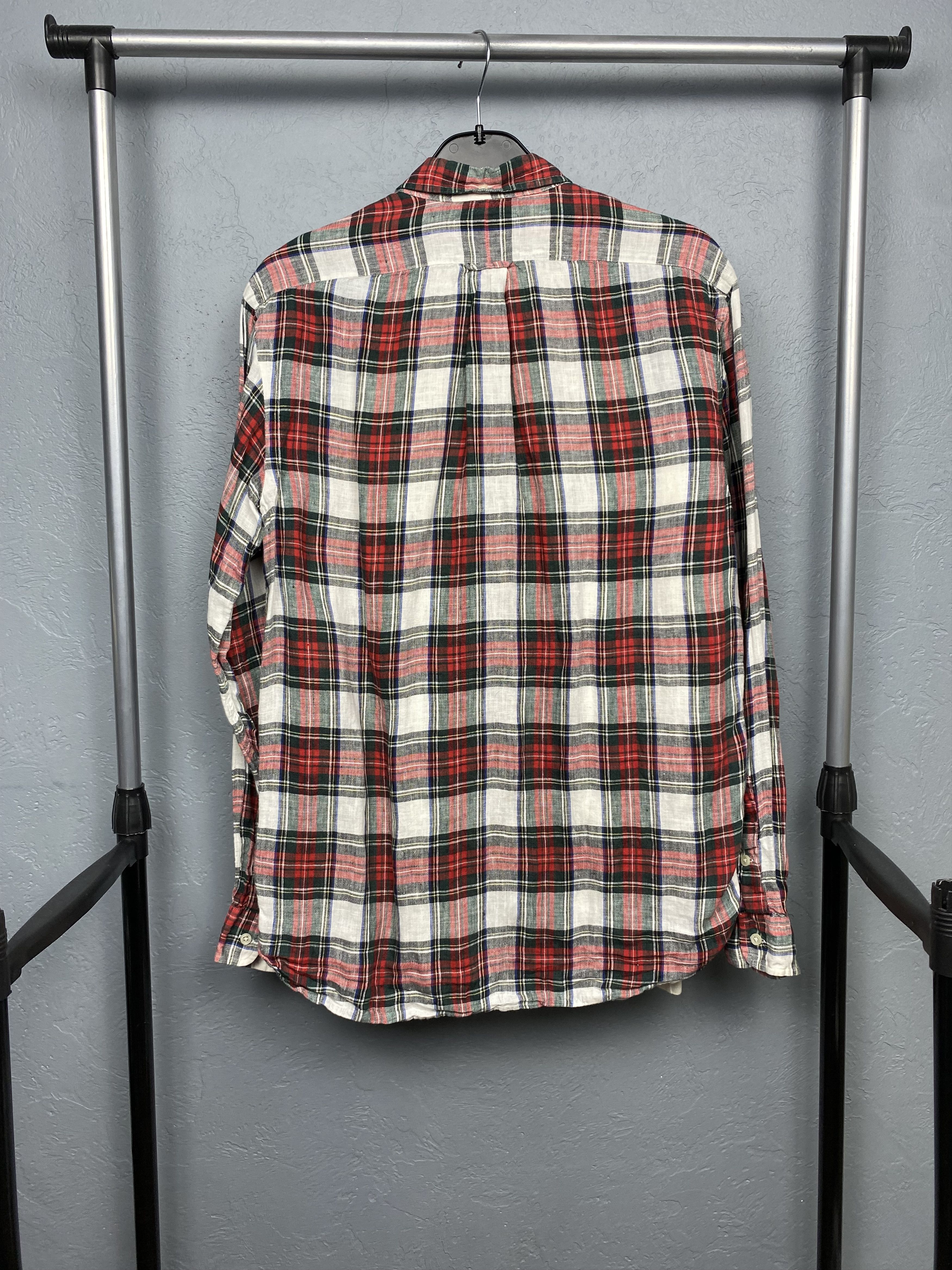 Polo Ralph Lauren × Ralph Lauren Polo Ralph Lauren Vintage Mens LINEN Plaid Shirt Size US M / EU 48-50 / 2 - 6 Thumbnail