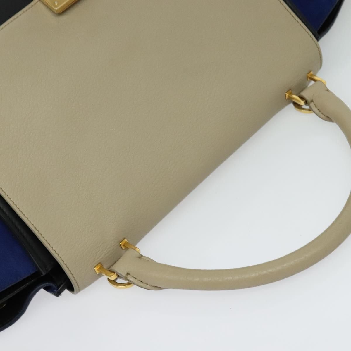 Celine CELINE Trapeze Hand Bag Leather Beige Gold Size ONE SIZE - 6 Thumbnail