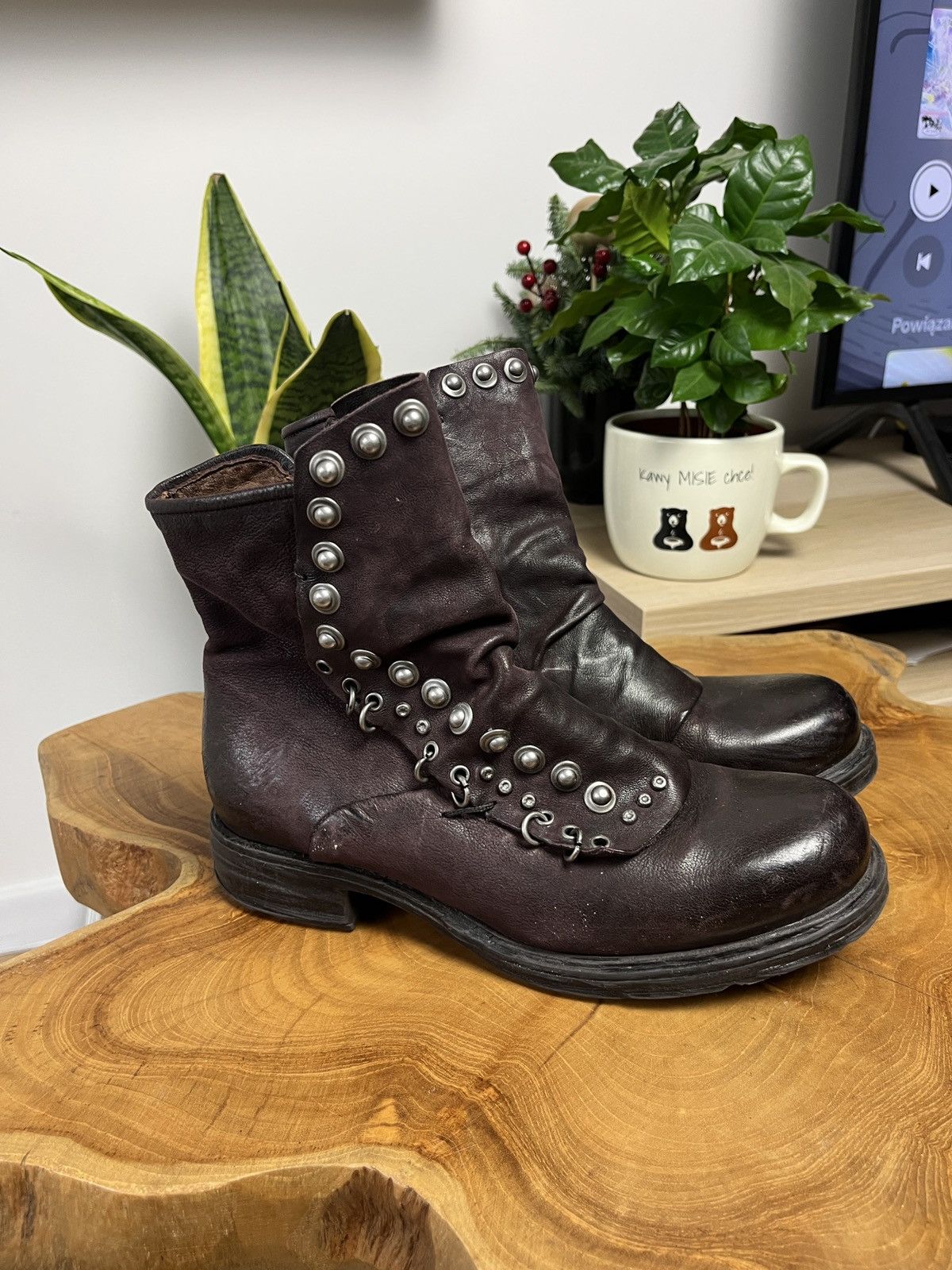 A.S.98 A.S. 98 Airstep Avant-Garde Ankle Zip Heel Biker Boots Shoes Size US 7 / IT 37 - 1 Thumbnail