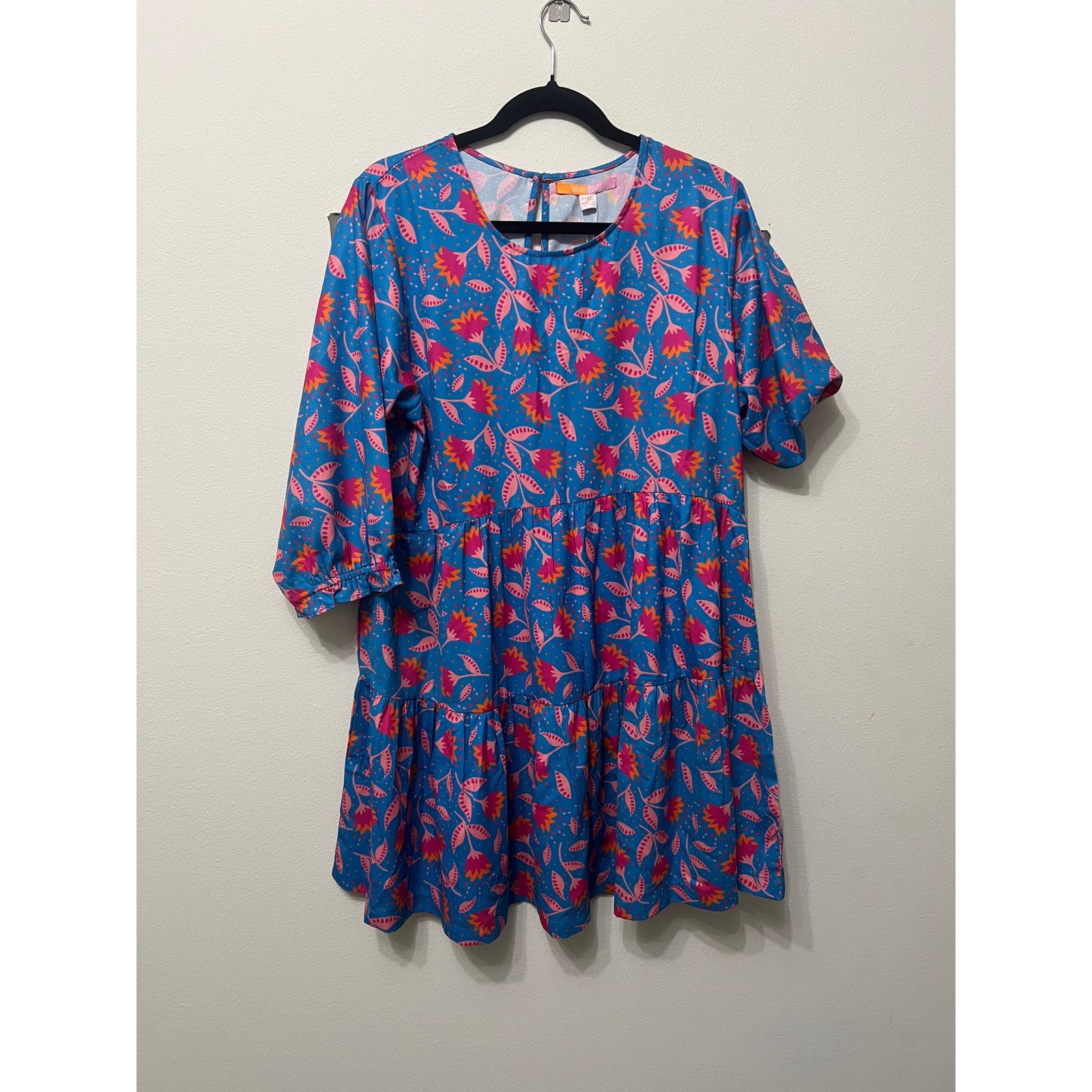 Other NWT Briton Court 3/4 Sleeve Lotus Floral Midi Dress Sz XL Size XL / US 12-14 / IT 48-50 - 1 Thumbnail