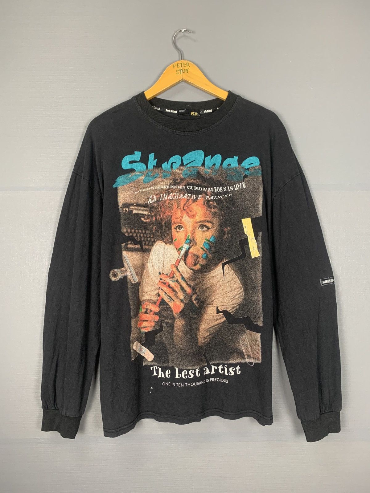 Vintage Strange - The Last Artist Overprint shirt Size US L / EU 52-54 / 3 - 1 Thumbnail