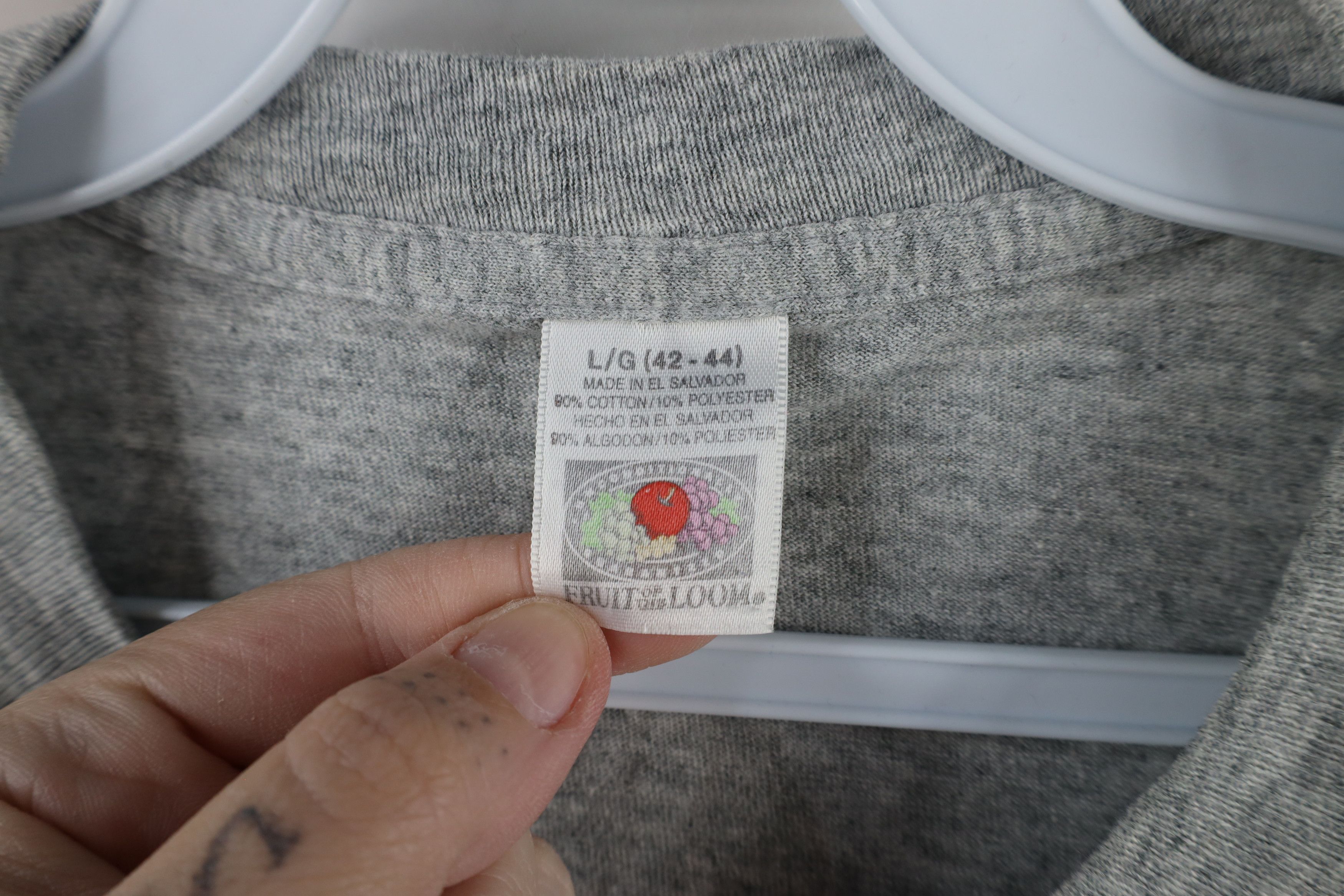 Vintage Vintage 90s Streetwear Short Sleeve T-Shirt Heather Gray Size US L / EU 52-54 / 3 - 9 Thumbnail