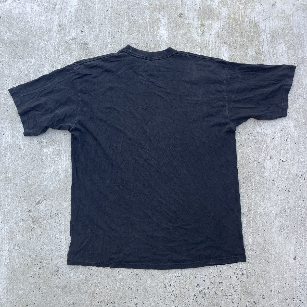 Vintage Vintage Y2K Faded Distressed BLACK BLANK T Shirt Size US XXL / EU 58 / 5 - 4 Thumbnail