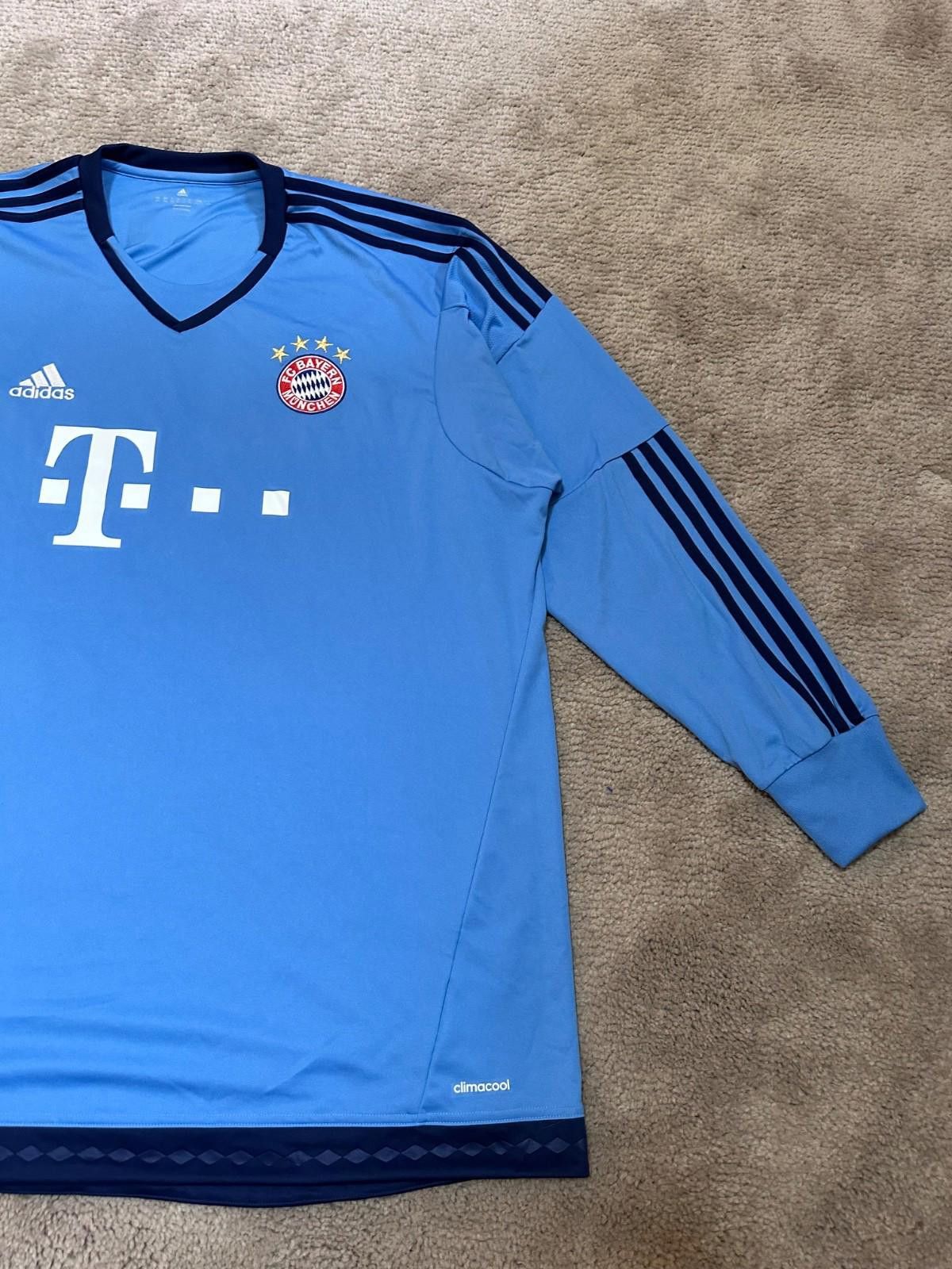 Adidas BAYERN MUNICH 2015 2016 GOALKEEPER FOOTBALL SHIRT JERSEY 3XL Size US XXL / EU 58 / 5 - 4 Thumbnail