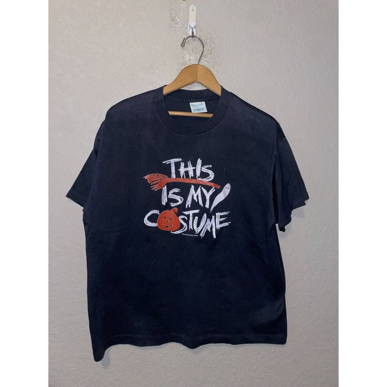 Vintage Vintage Halloween Shirt This Is My Costume Graphic Tee 90s X Size US XL / EU 56 / 4 - 1 Thumbnail