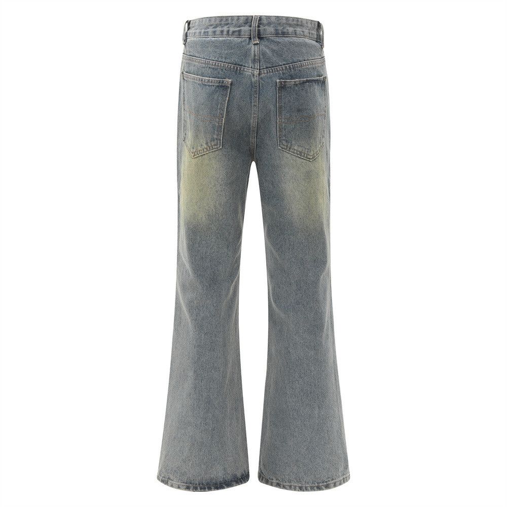 Japanese Brand Street hippie washed retro flared jeans for men Size US 32 / EU 48 - 2 Thumbnail