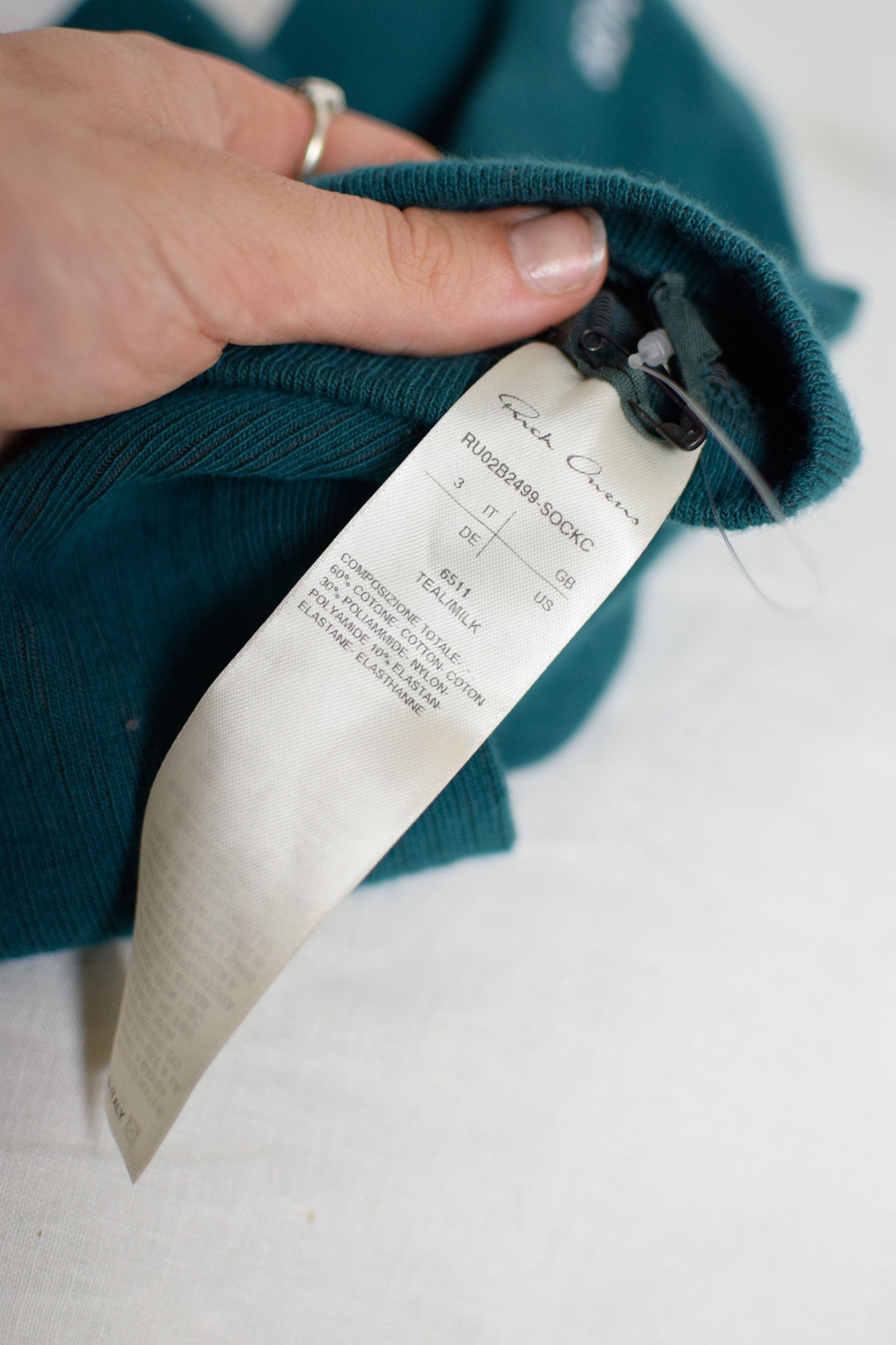 Rick Owens Rick Owens AW22 Strobe Socks - RU02B2499-SOCKC Size ONE SIZE - 4 Thumbnail