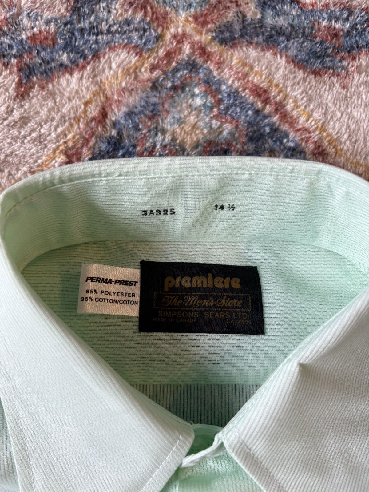 Vintage Vintage 70s Sears Pinstriped Green Button-up Shirt Medium Size US M / EU 48-50 / 2 - 3 Thumbnail