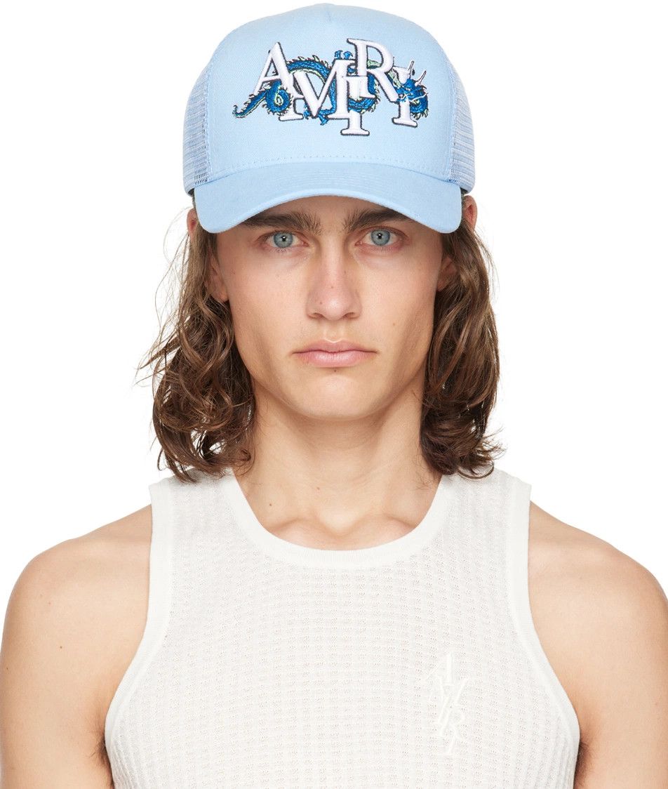 Amiri oc11z0225 Size: OS / Dragon Trucker Hat / Cap in Air Blue Size ONE SIZE - 2 Thumbnail