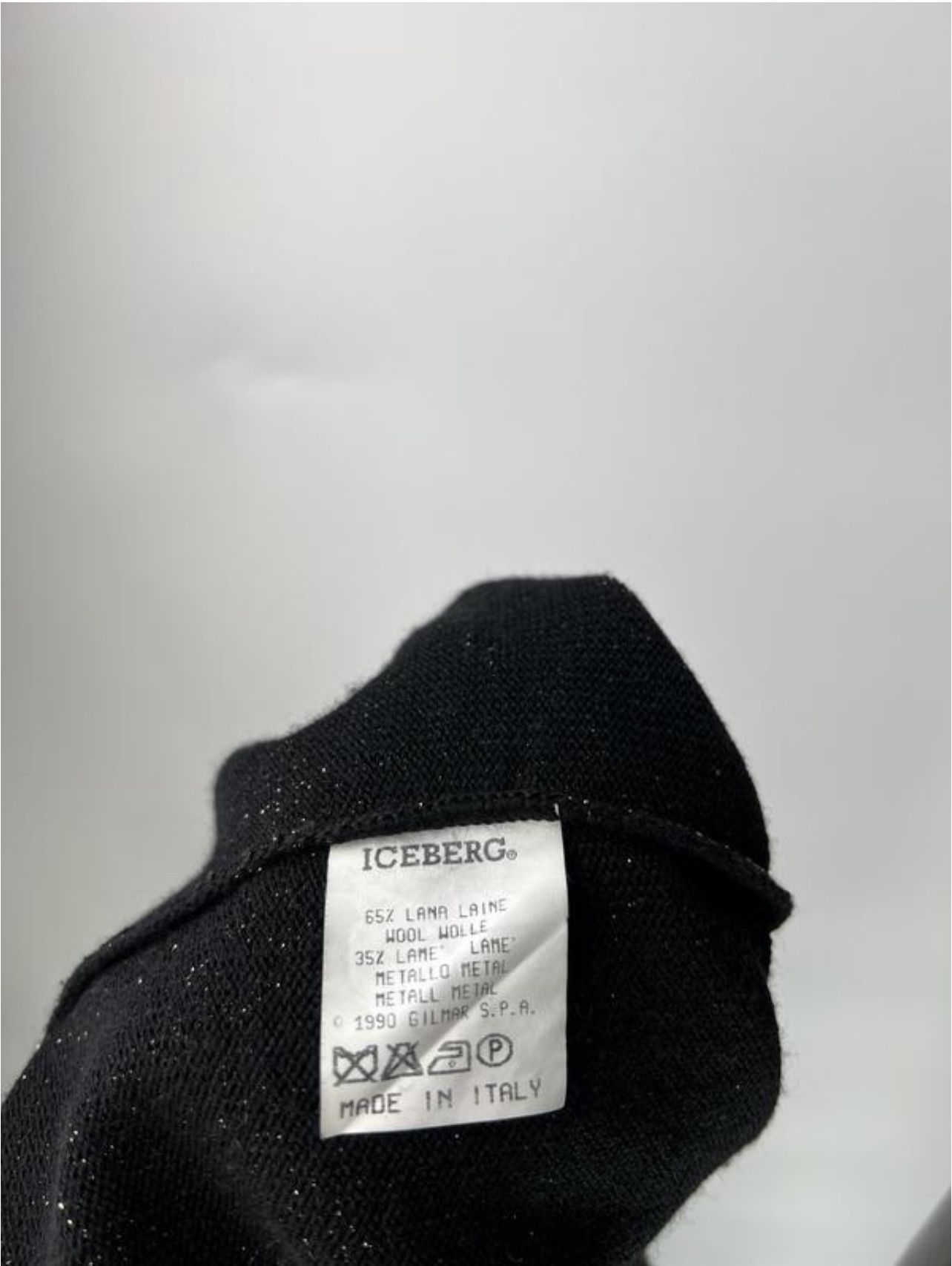 Iceberg × Vintage 90s Rare Vintage Iceberg Wool Lurex Long Sweater IT44 Size M / US 6-8 / IT 42-44 - 9 Thumbnail