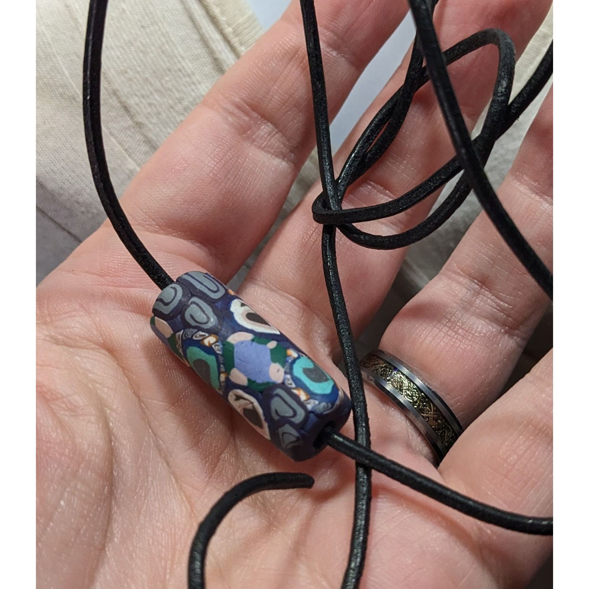 Other Handmade Polymer Clay Bead Tie On Pendant Necklace Size ONE SIZE - 5 Thumbnail