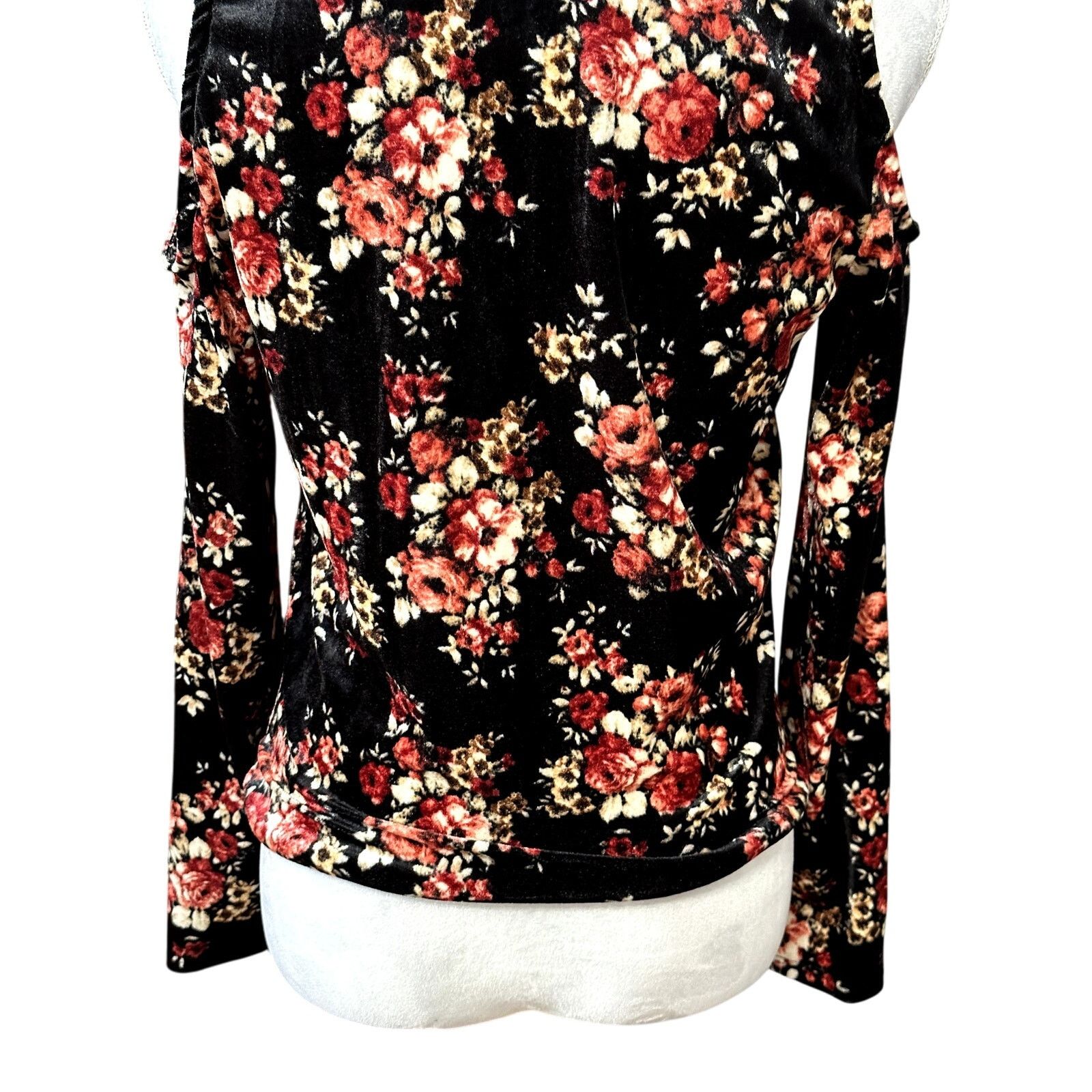 Other Pro Blue Blouse Cold Shoulder Floral Multicolor W S NWOT Size S / US 4 / IT 40 - 6 Thumbnail