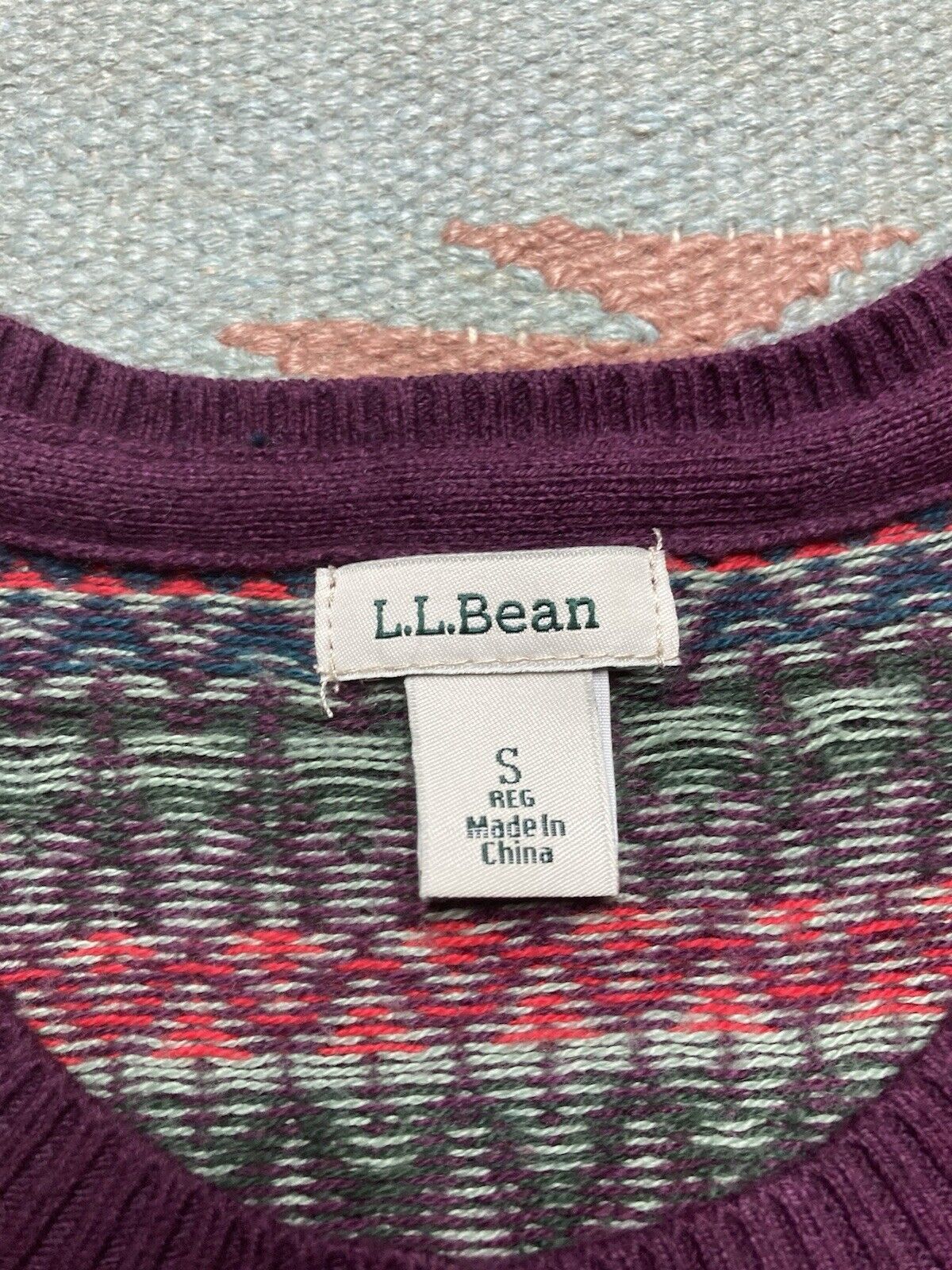 L.L. Bean LL bean sweater cashmere soft comfy abstract geometric S Size S / US 4 / IT 40 - 3 Thumbnail