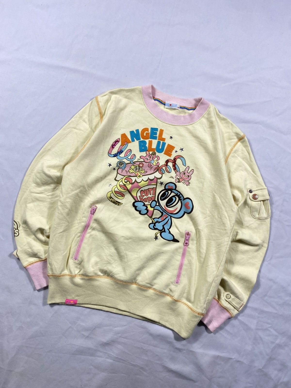 Angel Blue × Hysteric Glamour × Japanese Brand Japanese 90’s Angel Blue Sweatshirts Y2K Style Size US M / EU 48-50 / 2 - 2 Thumbnail