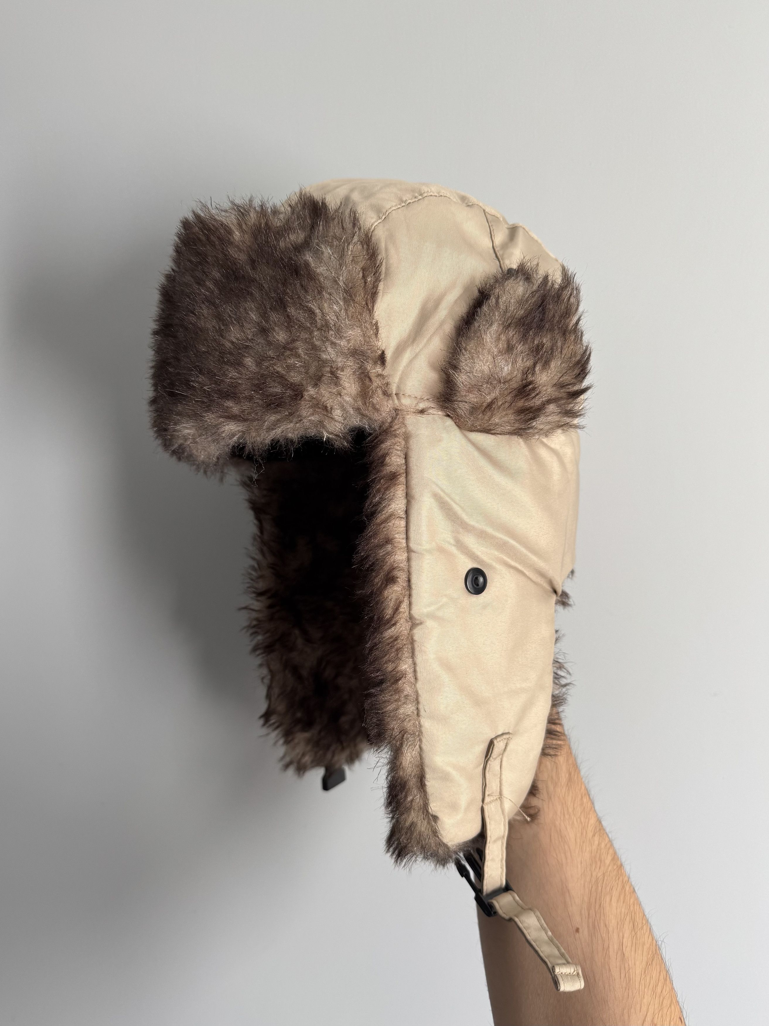 Japanese Brand Vintage Nylon Ushanka Fuzzy Warm Trapper Fur Hat Size ONE SIZE - 2 Thumbnail