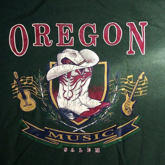 Band Tees × Vintage Vintage Oregon Country Music Salem Cowboy Boots T-Shirt Size US XL / EU 56 / 4 - 1 Thumbnail