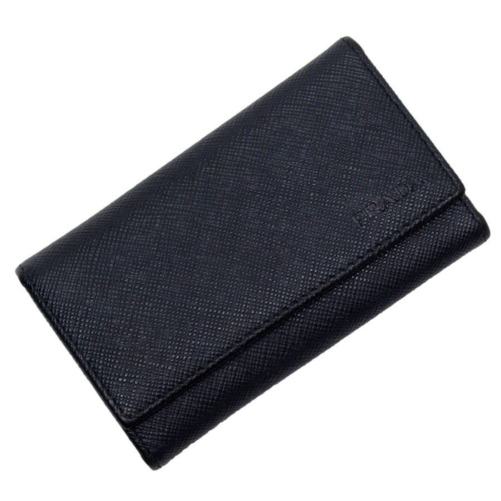Prada PRADA key case leather navy men's t18984a Size ONE SIZE - 1 Thumbnail