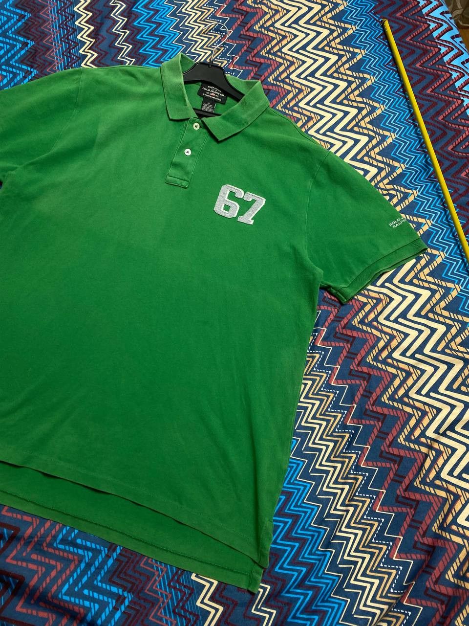 Polo Ralph Lauren green T-Shirt Polo Ralph Lauren polos #67 logo Y2K Vintage Size US XL / EU 56 / 4 - 8 Thumbnail