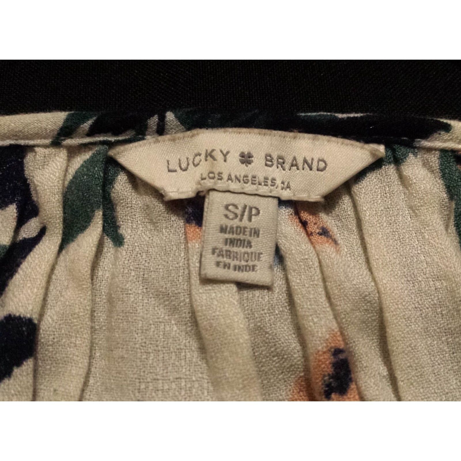 Lucky Brand Lucky Brand Blouse Shirt Womens Small 3/4 Sleeve Multicolor Floral Round Neck Pullover Size S / US 4 / IT 40 - 4 Thumbnail