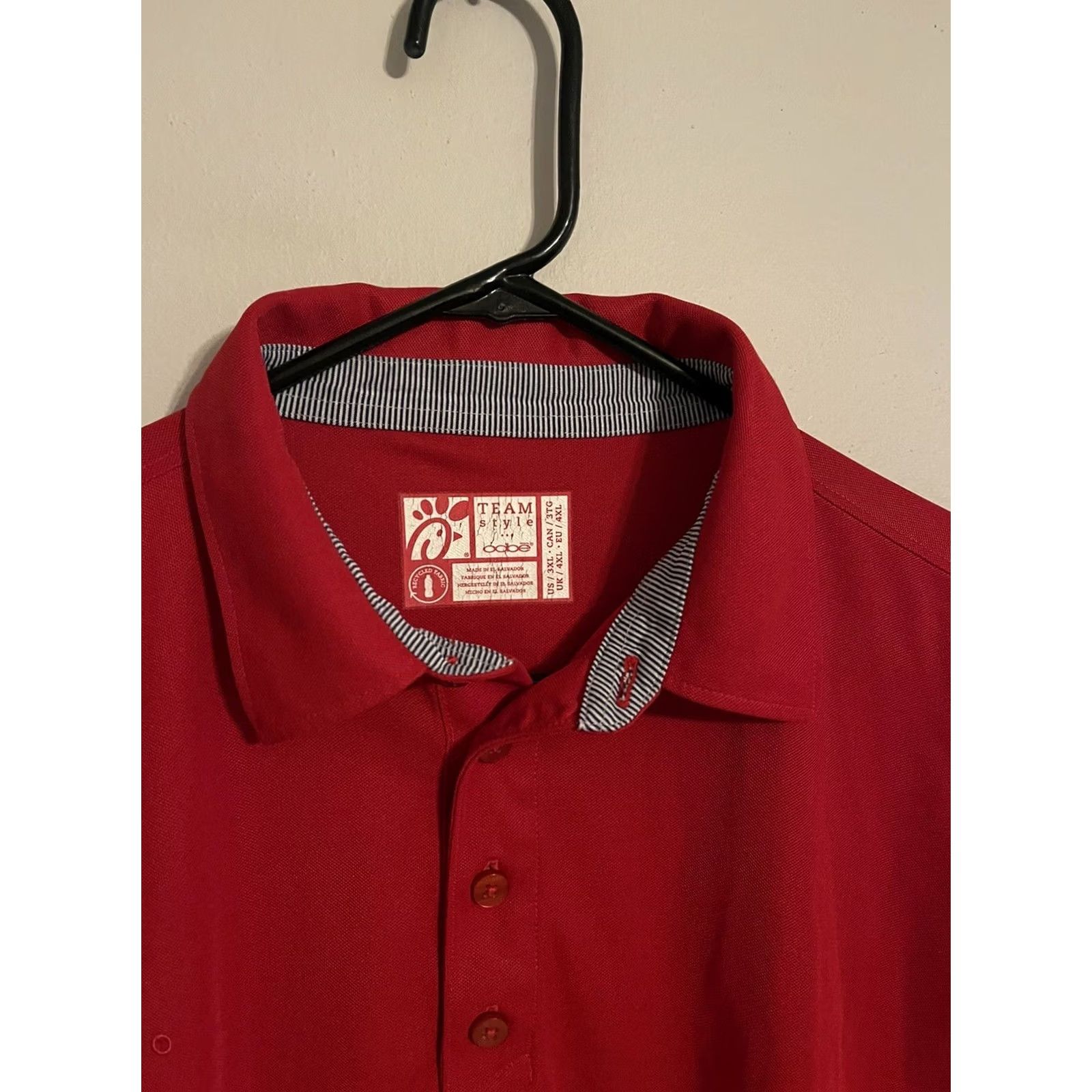 Vintage Chik-Fil-A Employee Short Sleeve OOBE Uniform Red Polo Shirt Men's 3XL Size US XXL / EU 58 / 5 - 2 Thumbnail