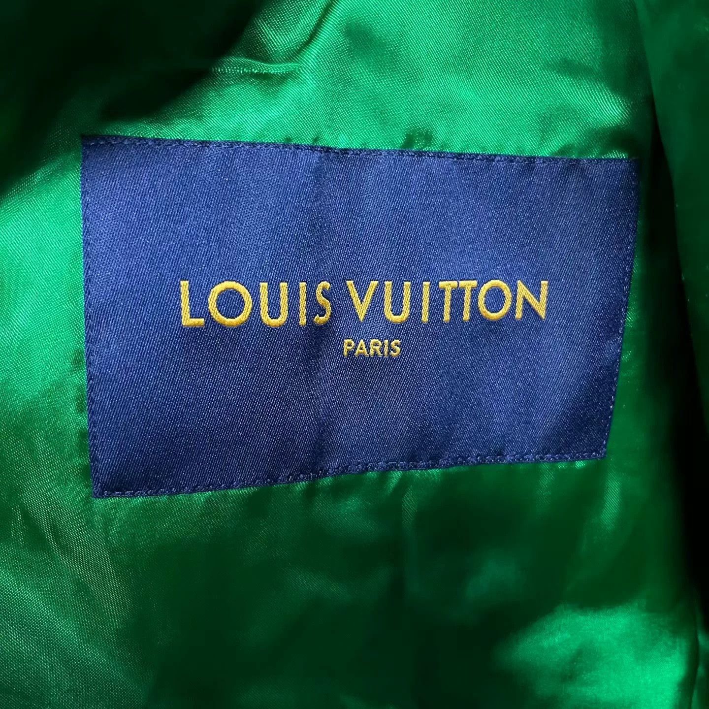 Louis Vuitton Louis Vuitton Green Letter Pattern Baseball Jacket Size US M / EU 48-50 / 2 - 2 Thumbnail