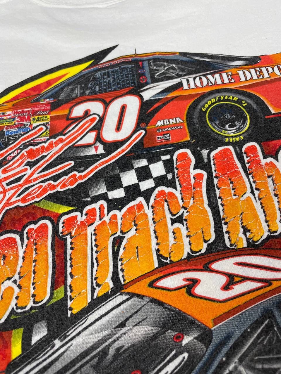 NASCAR Vintage Tony Steward 2002 Nascar Out In Front T-Shirt Size US XL / EU 56 / 4 - 22 Thumbnail
