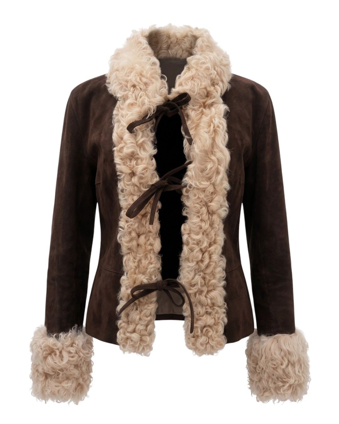 Dolce & Gabbana F/W 2001 SHEARLING SUEDE LEATHER JACKET Size L / US 10 / IT 46 - 1 Thumbnail
