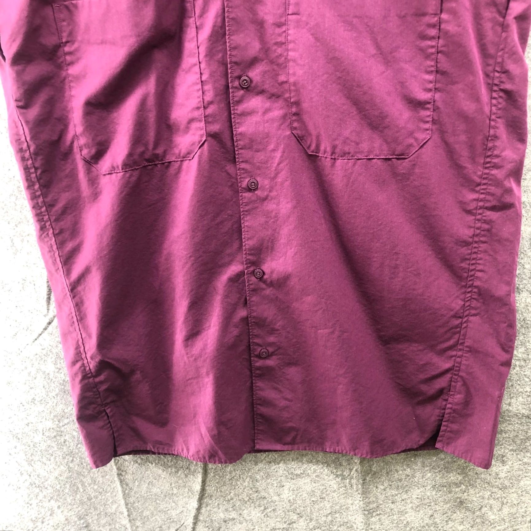 Uniqlo Uniqlo Button-Up Long Shirt Womens M Sleeveless Purple Oversized Relaxed Cotton Lyocell Subtle Button Up Casual Spring Summer Fall Winter Womens M Size M / US 6-8 / IT 42-44 - 4 Thumbnail