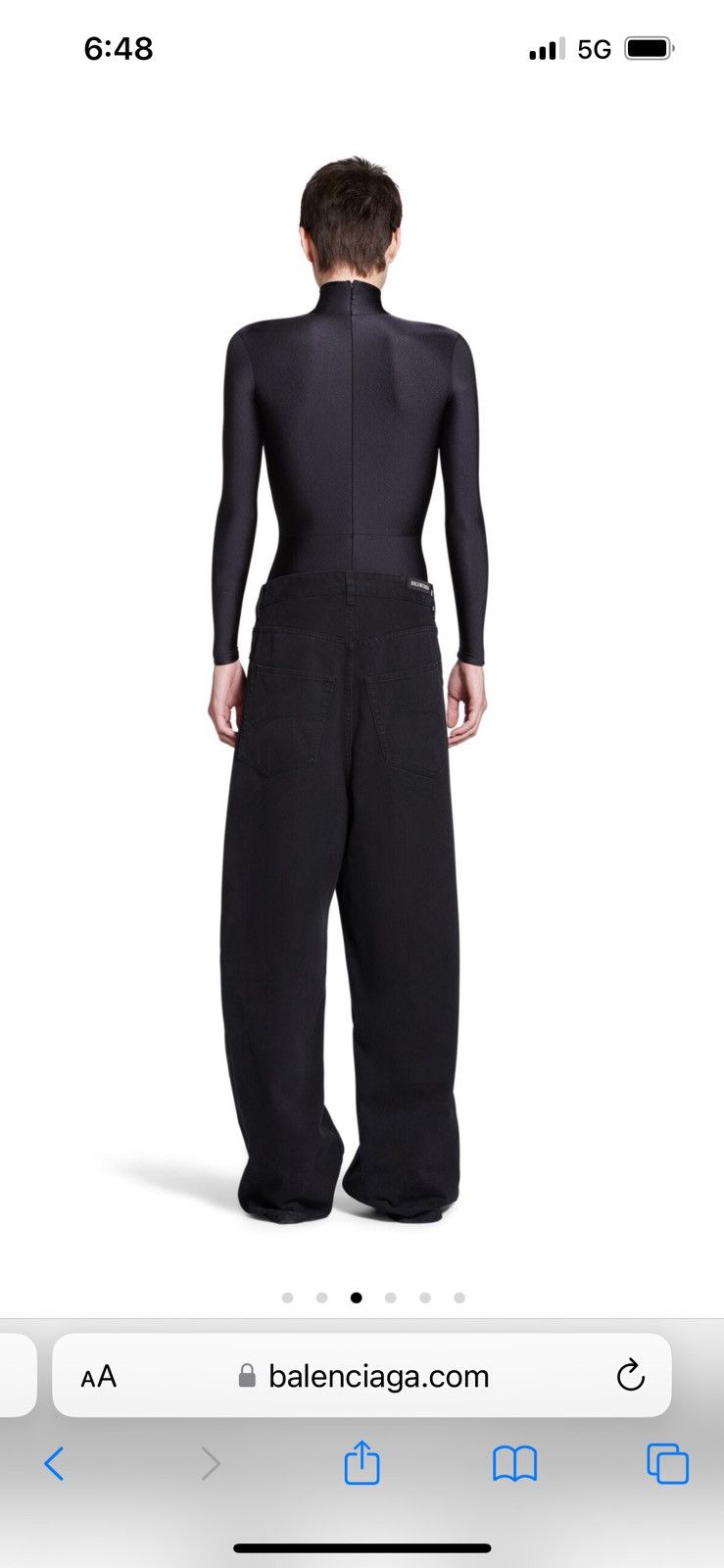 Balenciaga Balenciaga Baggy Pants in black soft moleskine denim S Size US 30 / EU 46 - 14 Thumbnail