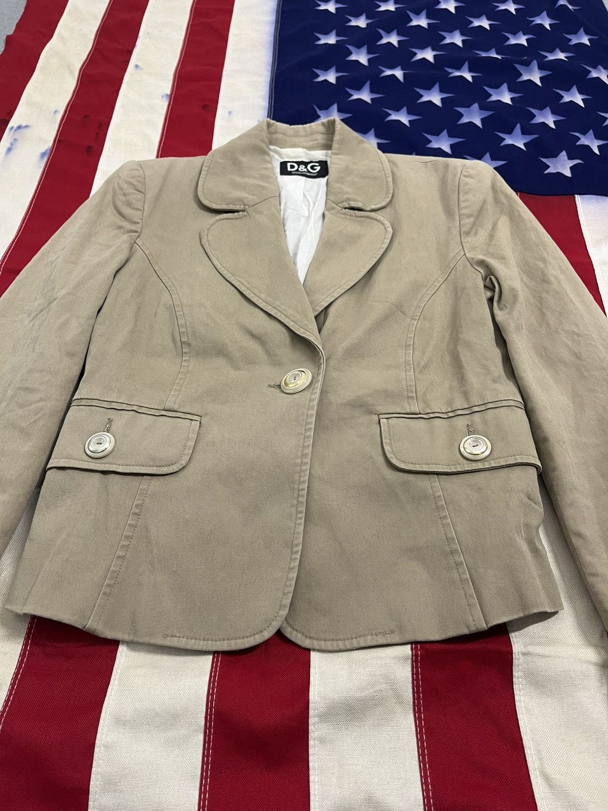 Dolce & Gabbana Dolce & Gabbana D&G Blazer - Classic Beige, Made in Italy Size XL / US 12-14 / IT 48-50 - 4 Thumbnail