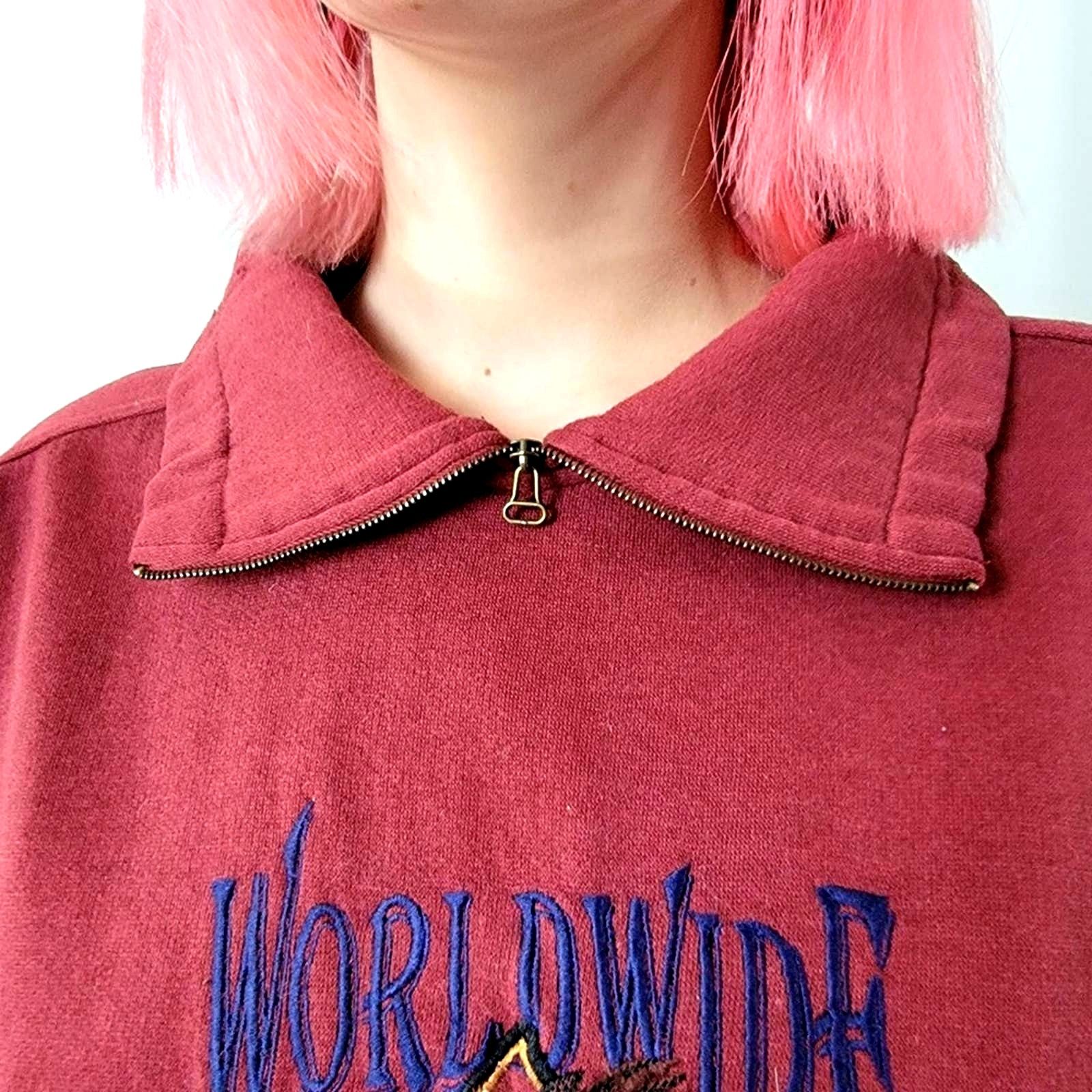 Vintage Vintage 90s Worldwide Consevation Fleece Pullover Sweatshirt Size M / US 6-8 / IT 42-44 - 4 Thumbnail