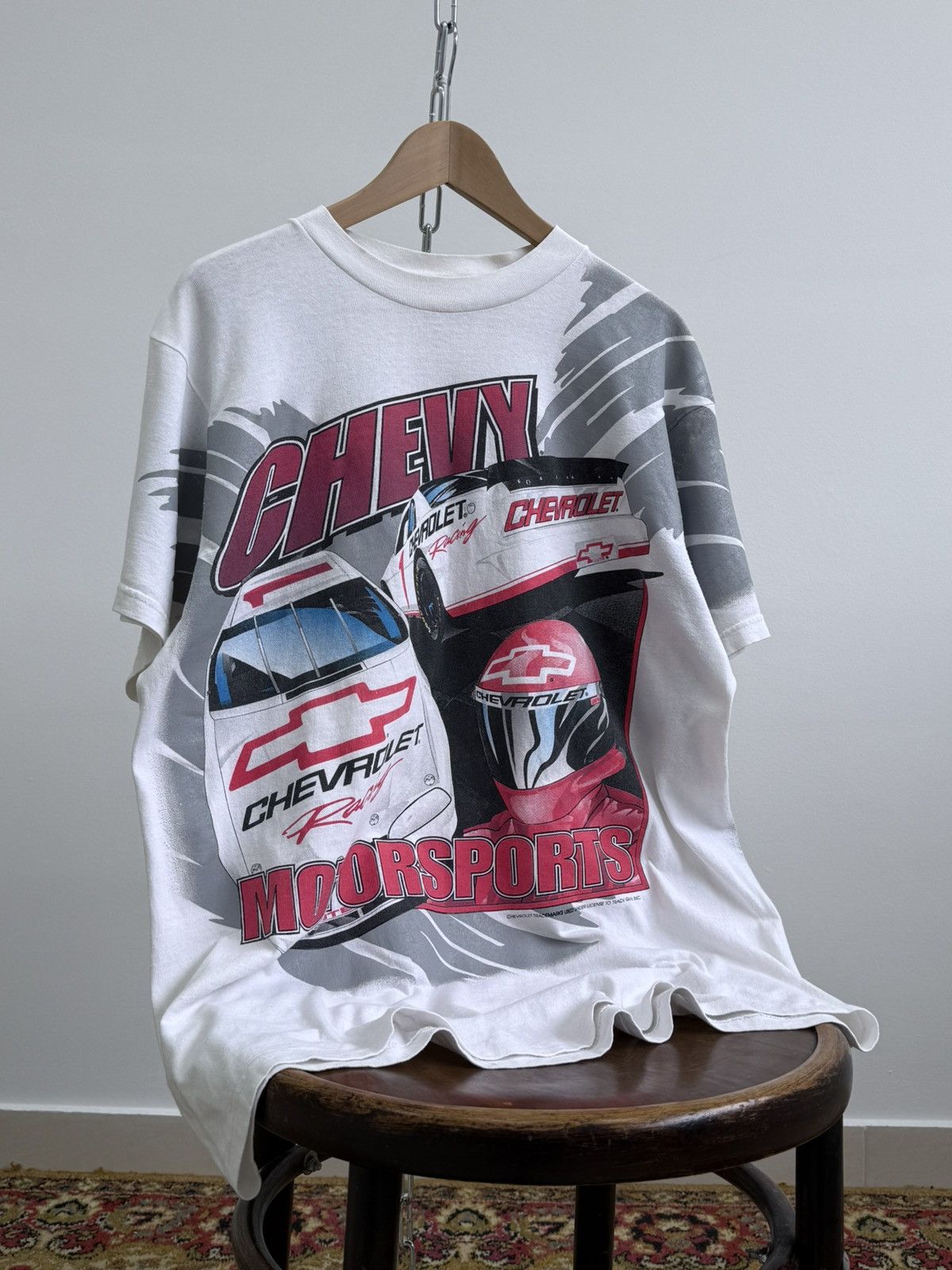 NASCAR Vintage Chevy Motorsports Racing All Over Print T-Shirt Size US XL / EU 56 / 4 - 1 Thumbnail