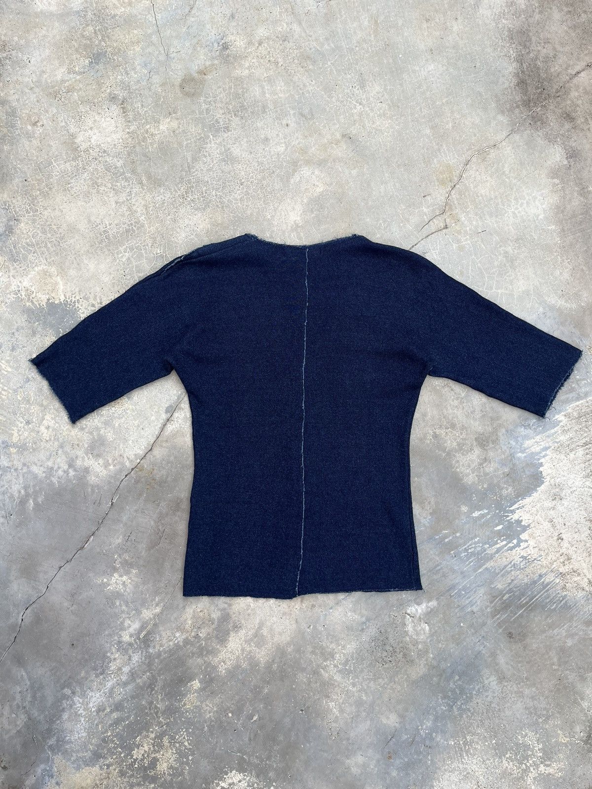 5351 POUR LES HOMMES × Japanese Brand × Le Grande Bleu (L.G.B.) 5351 Pour Les Femmes Distress Top Size S / US 4 / IT 40 - 8 Thumbnail