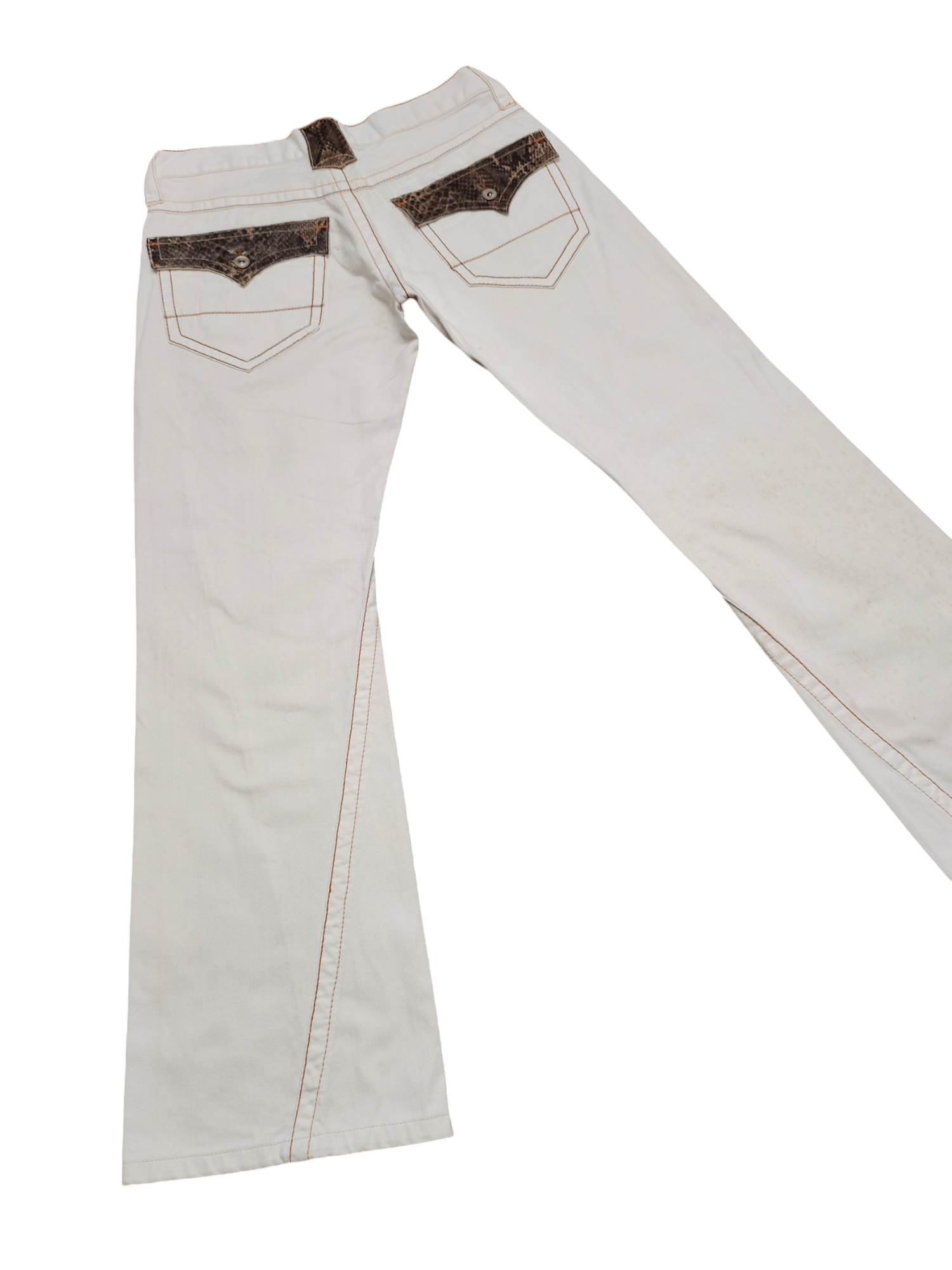 If Six Was Nine Flare Jeans Semantic Design Pyton Trim Rusty Denim Bootcut Size US 34 / EU 50 - 15 Thumbnail