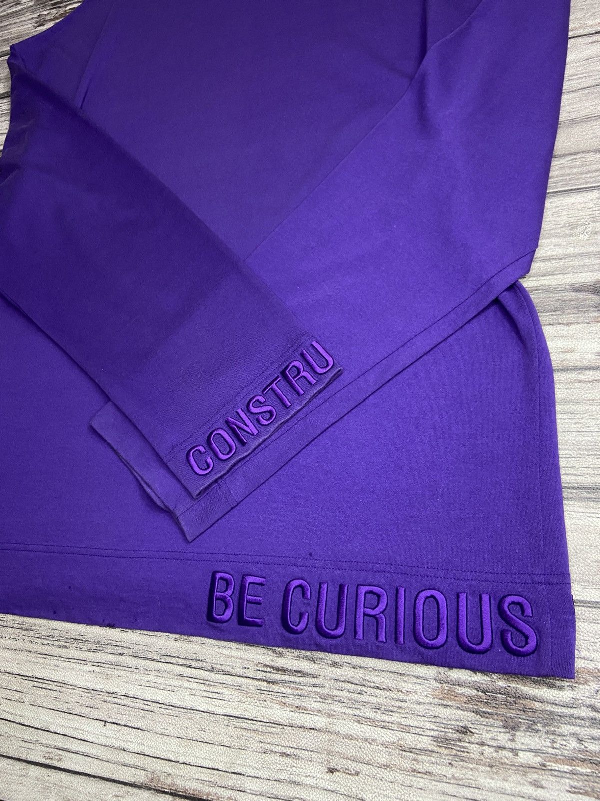 Hyein Seo × JJJJound × Juun.J SS18 Juun.J "Not Judgemental" Purple Embroidered Longsleeve Size US S / EU 44-46 / 1 - 6 Thumbnail