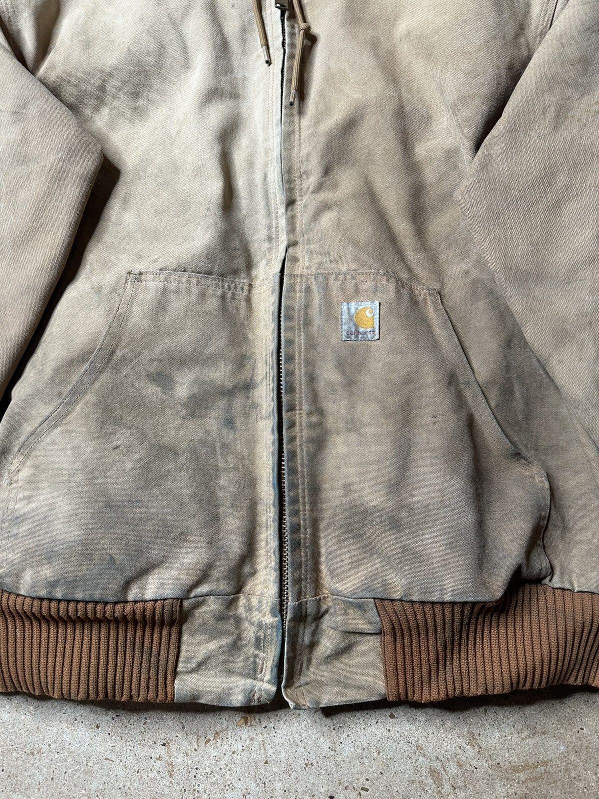 Carhartt × Vintage Vintage Made In USA Carhartt Thrashed Distressed Jacket Size US XXL / EU 58 / 5 - 6 Thumbnail