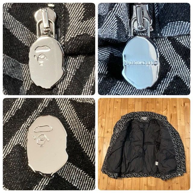 Bape BAPE Denim Monogram Puffer Down Jacket a bathing ape Size US XXL / EU 58 / 5 - 7 Thumbnail