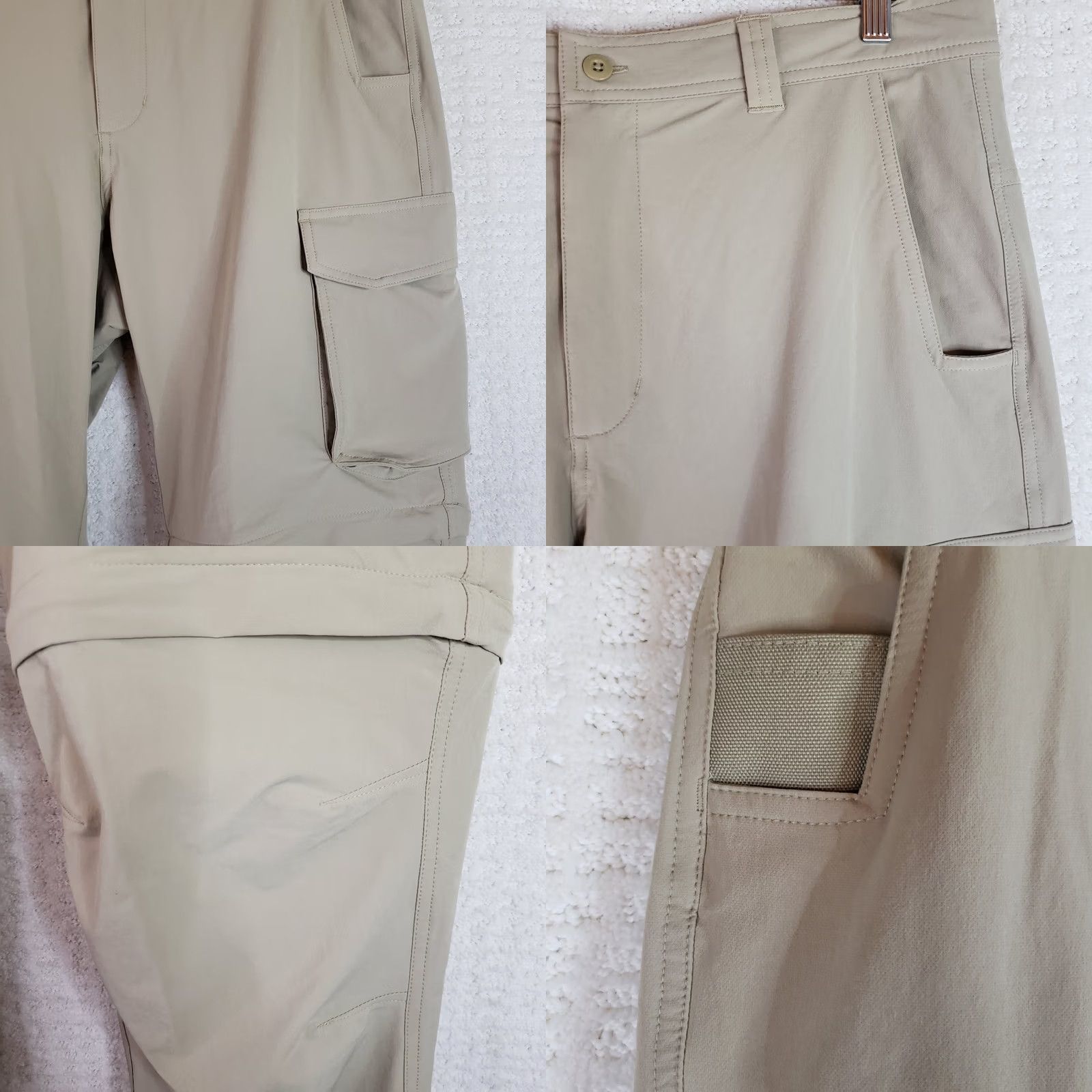 Vintage Stryker Convertible Pants Men 36x34 Khaki Beige Nylon Spandex Fishing Cargo Convertible Pockets Regular Straight 36 Waist Mens Size US 36 / EU 52 - 8 Thumbnail