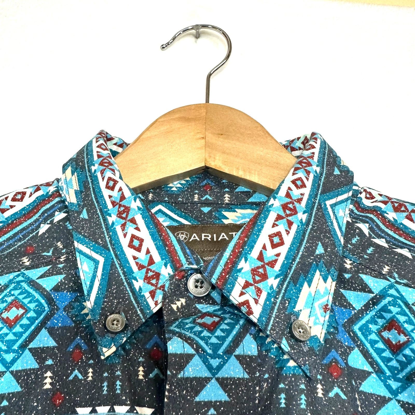 Ariat NWT ARIAT Medium Teal Prescott Classic Shirt Serape Aztec Size US M / EU 48-50 / 2 - 3 Thumbnail
