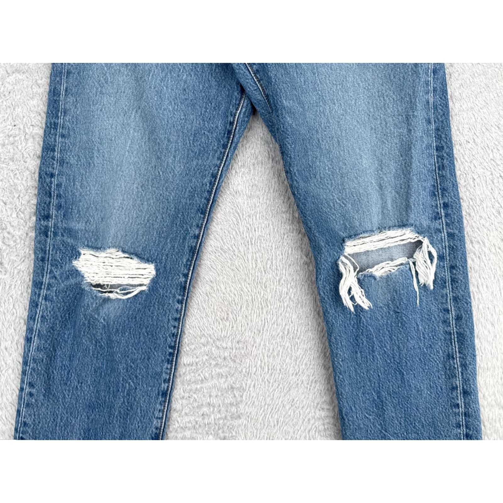 Levi's VINTAGE Levis Premium Jeans Women 27 Blue Denim Big E Wedgie Straight Button Fly 27x26 Size 27" / US 4 / IT 40 - 3 Thumbnail
