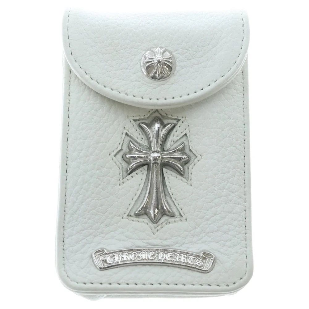 Chrome Hearts Chrome Hearts CH CROSS CIGARETTE CASE WHITE Leather