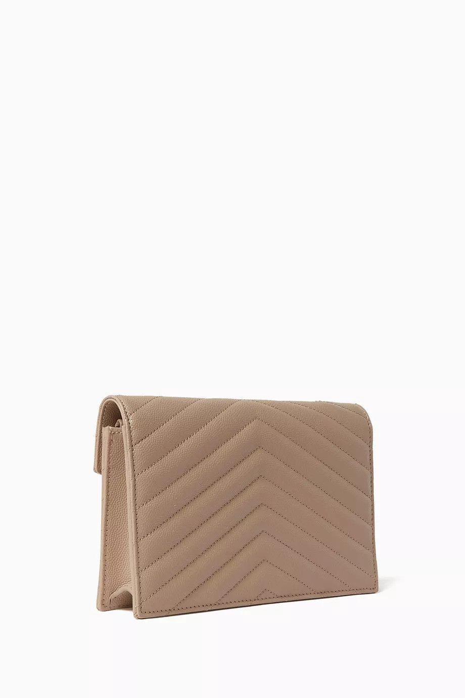 Saint Laurent Paris o1tp1o1224 Size: OS/Cassandre Envelope Chain Wallet in Beige Size ONE SIZE - 2 Thumbnail