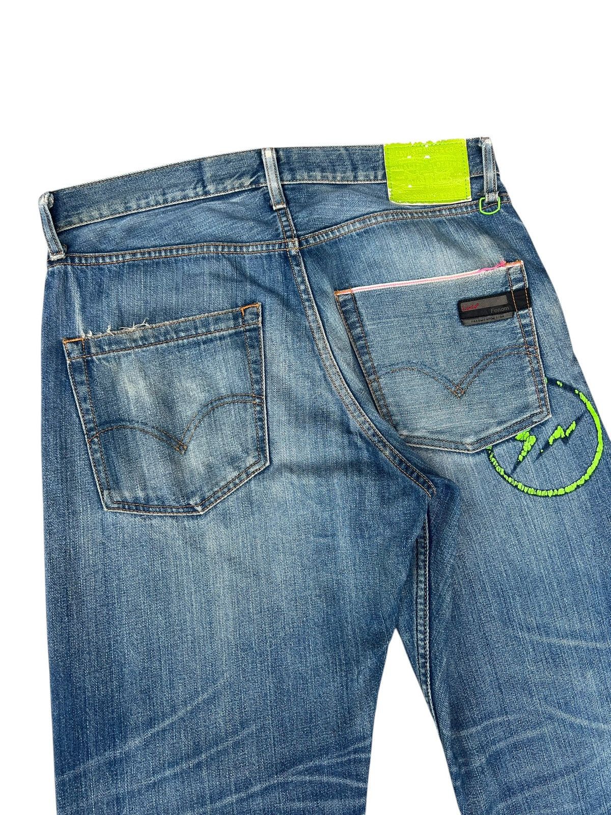 Fragment Design × Levi's 2009 Levi’s X Fragment Distress Selvedge Denim Cropped Jeans Size US 32 / EU 48 - 13 Thumbnail