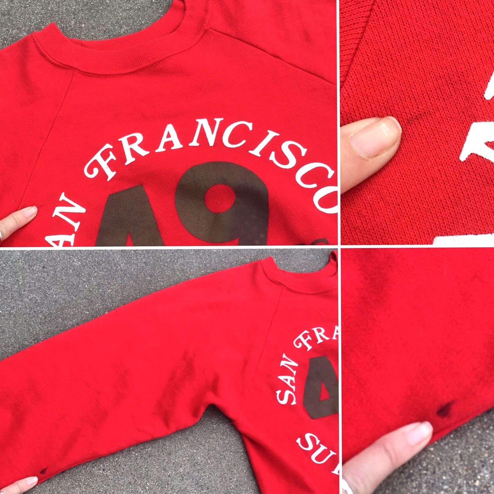 Vintage VINTAGE San Francisco 49ers Super Bowl XIX Sweatshirt 80s Signal Red L Mens USA Graphic Sweatshirt Size US L / EU 52-54 / 3 - 7 Thumbnail