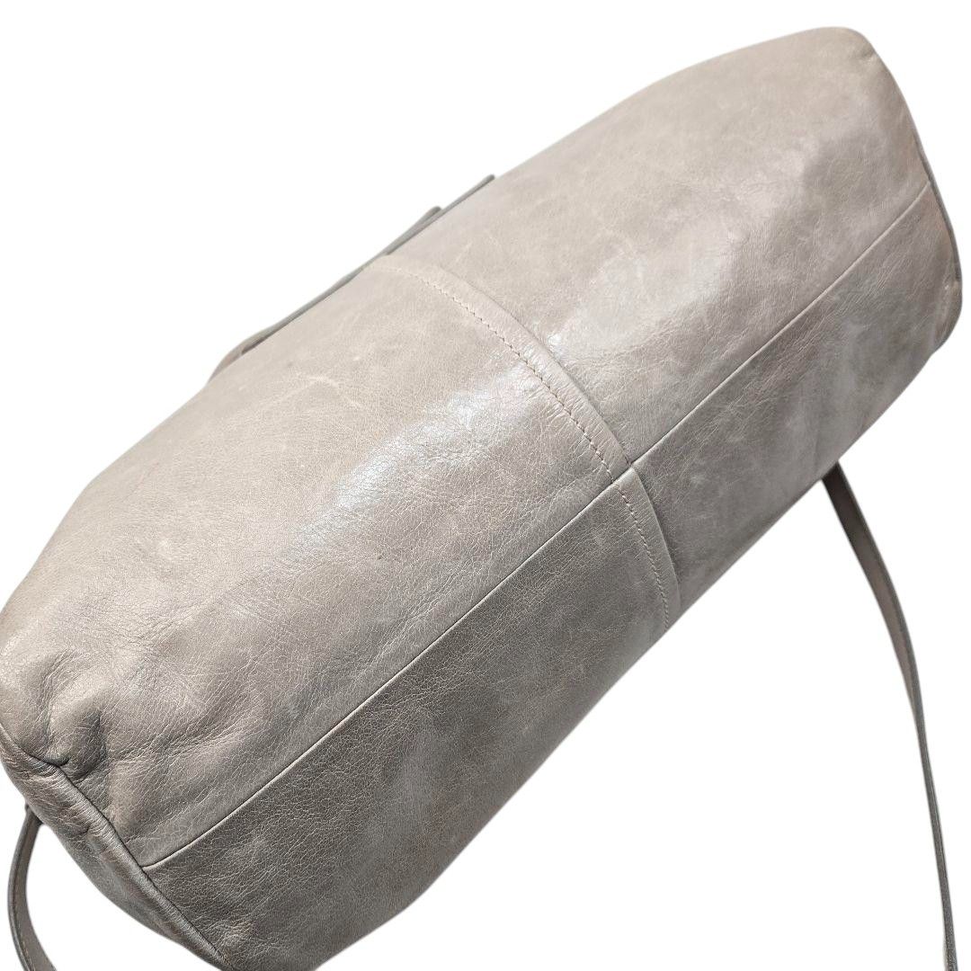 Prada Prada - Saffiano Handbag Gray Leather Gold Hardware Shoulder Size ONE SIZE - 7 Thumbnail