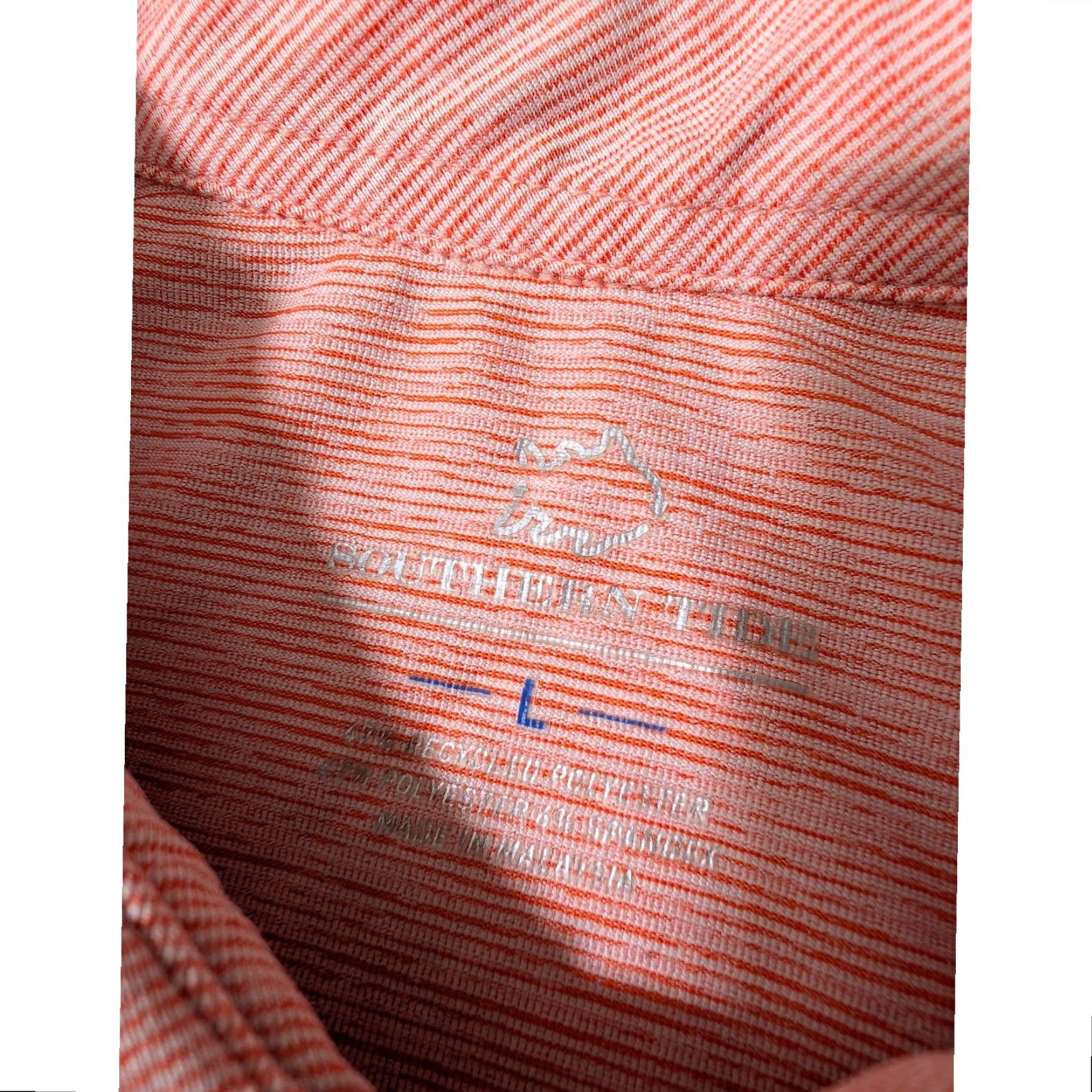 Southern Tide Southern Tide Polo Shirt Mens L Coral Stripe Golfweek Rater Cup Ireland Stretch Shirt Short Sleeve Embroidered Logo Orange Mens Size US L / EU 52-54 / 3 - 3 Thumbnail